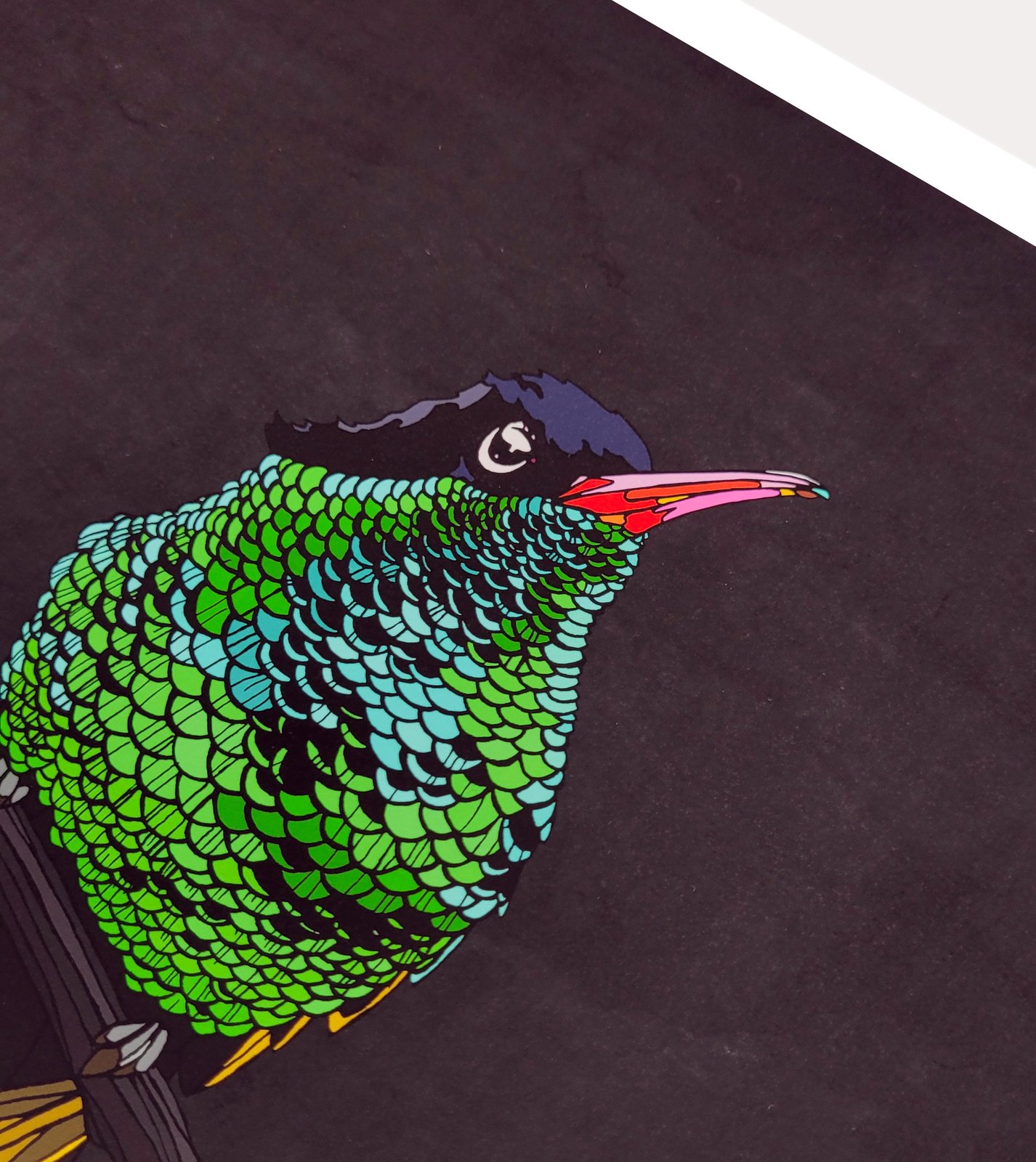 Green Bird Of Paradise' - Print | HINEinkart